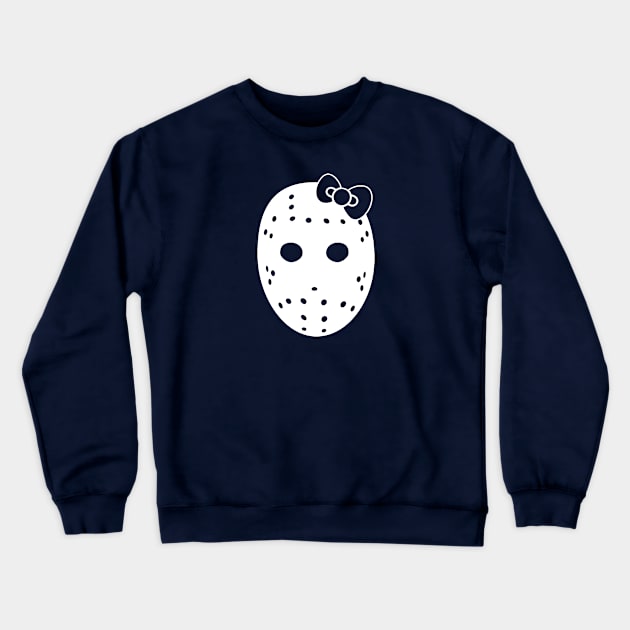 Fem Hockey Mask Horror Girly Murderer Crewneck Sweatshirt by AStickyObsession